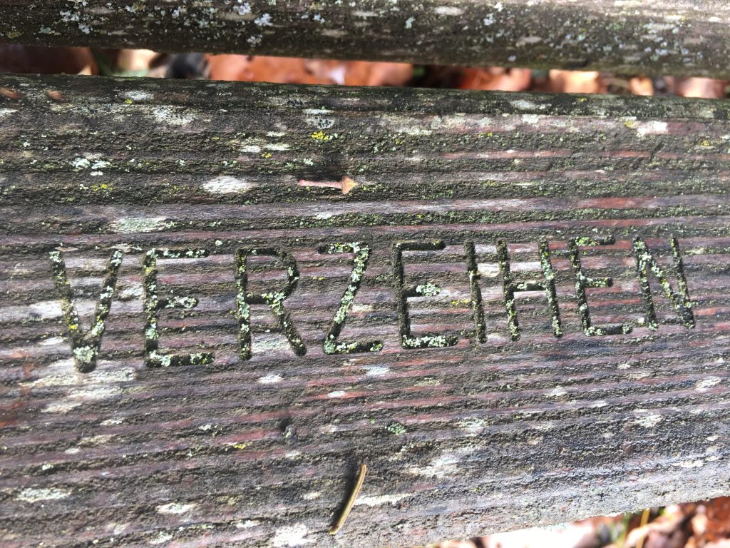 Denkwürdige Inschrift an der Schwarzen Tafel